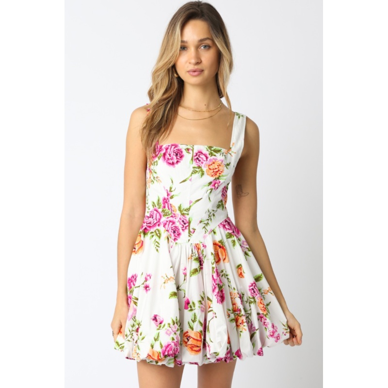 Juliette Floral Dress|WHITE MULTI|S|M|L