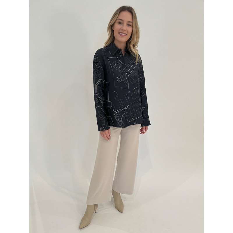 Max Mara Urna Silk Printed Shirt