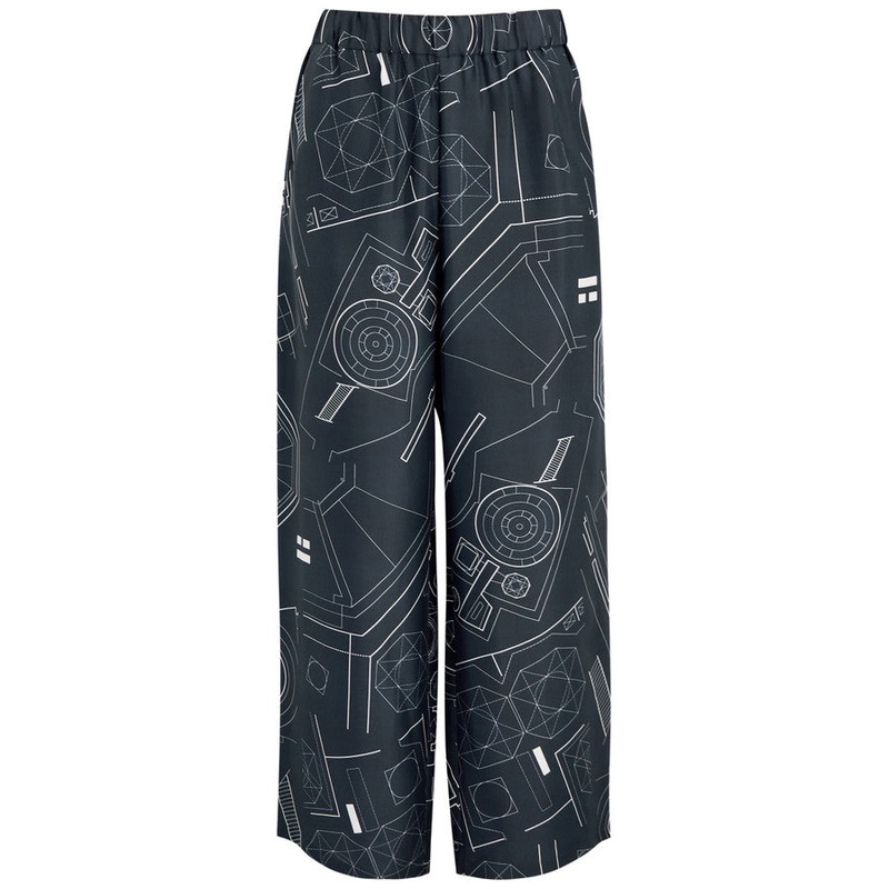 Max Mara Vik Printed Silk Trousers