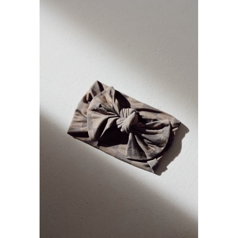 Bamboo Head Wrap | Faded Checkerboard