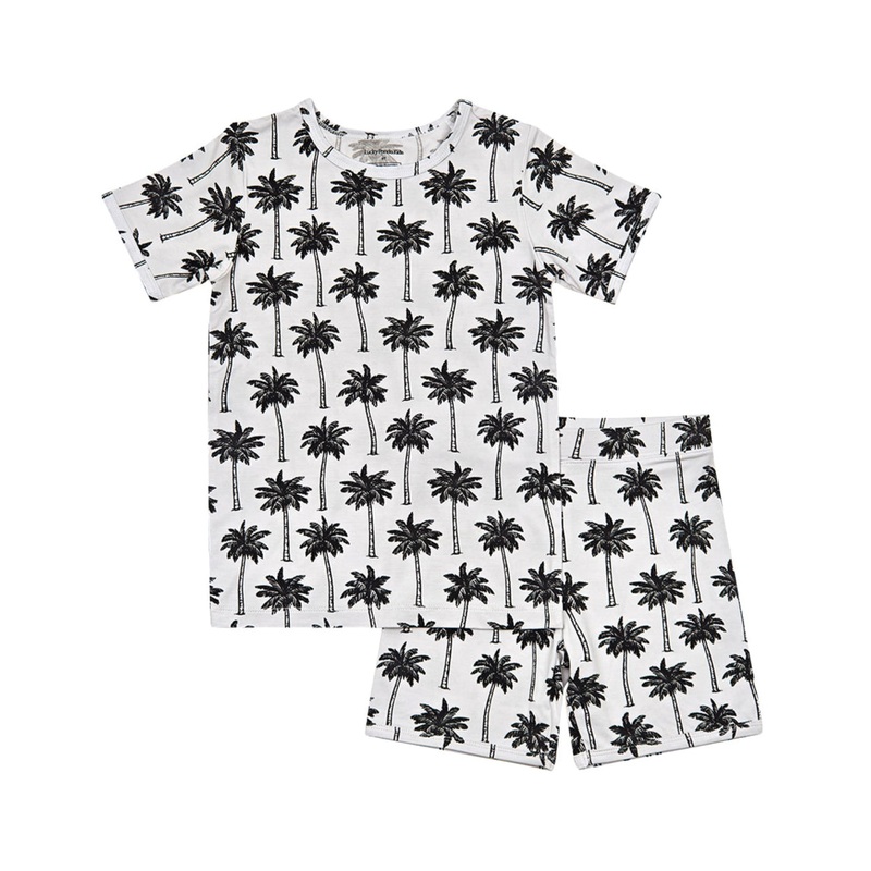 Bamboo Shorts Set | Palm Style White