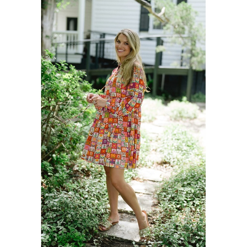 Eliza Mini Dress – Floral Motif