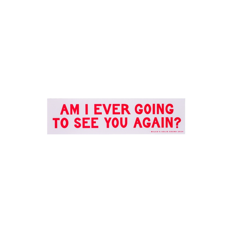 Evicted / Am I Ever Going To See You Again? Bumper Sticker  Wilco x Oxford Pennant