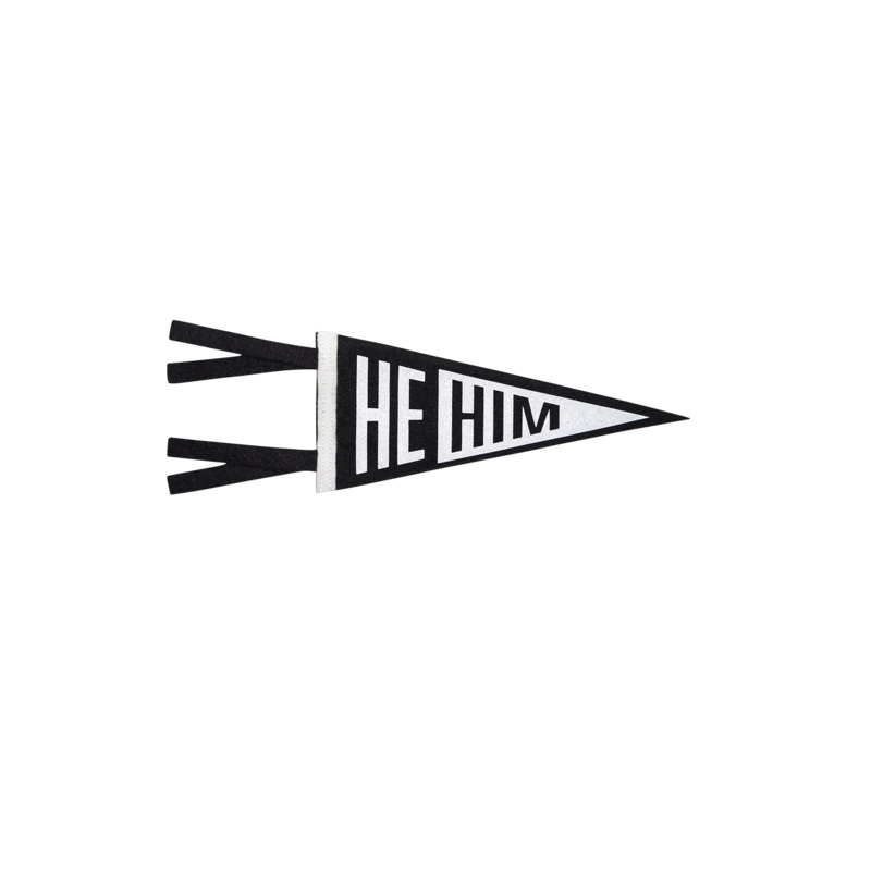 He/Him Mini Pennant