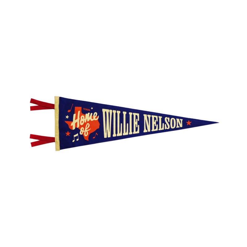 Home of Willie Nelson Pennant  Willie Nelson x Oxford Pennant