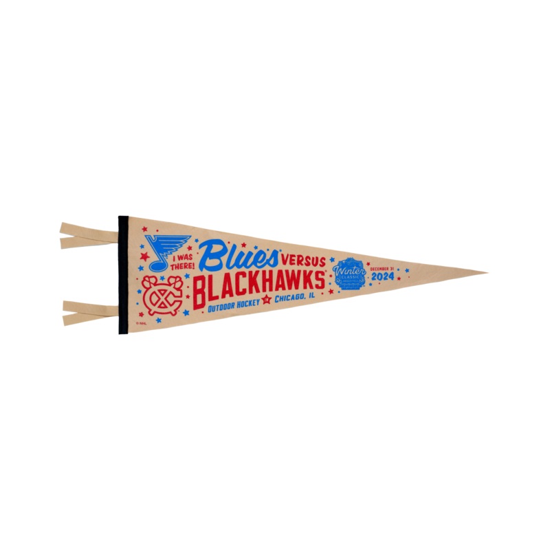 NHL Winter Classic I Was There! St Louis Blues Versus Chicago Blackhawks Pennant  NHL x Oxford Pennant