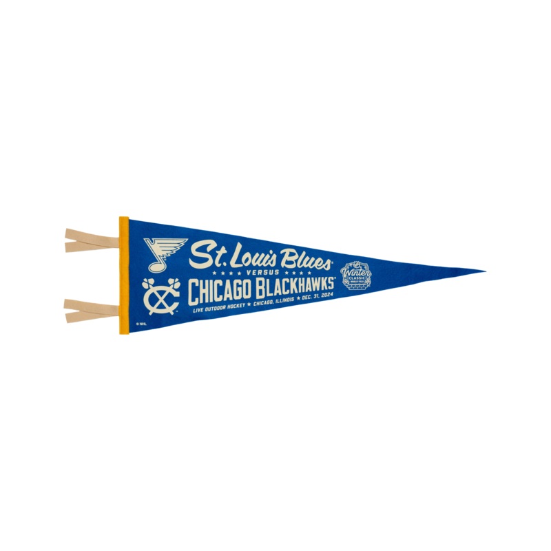 NHL Winter Classic St Louis Blues Versus Chicago Blackhawks Pennant  NHL x Oxford Pennant