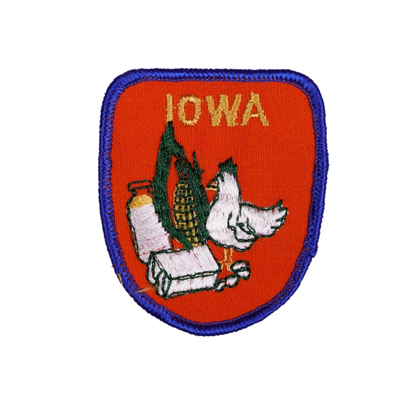 Vintage Iowa Embroidered Patch