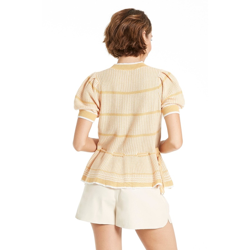 Arya Sweater in Marigold Stripe