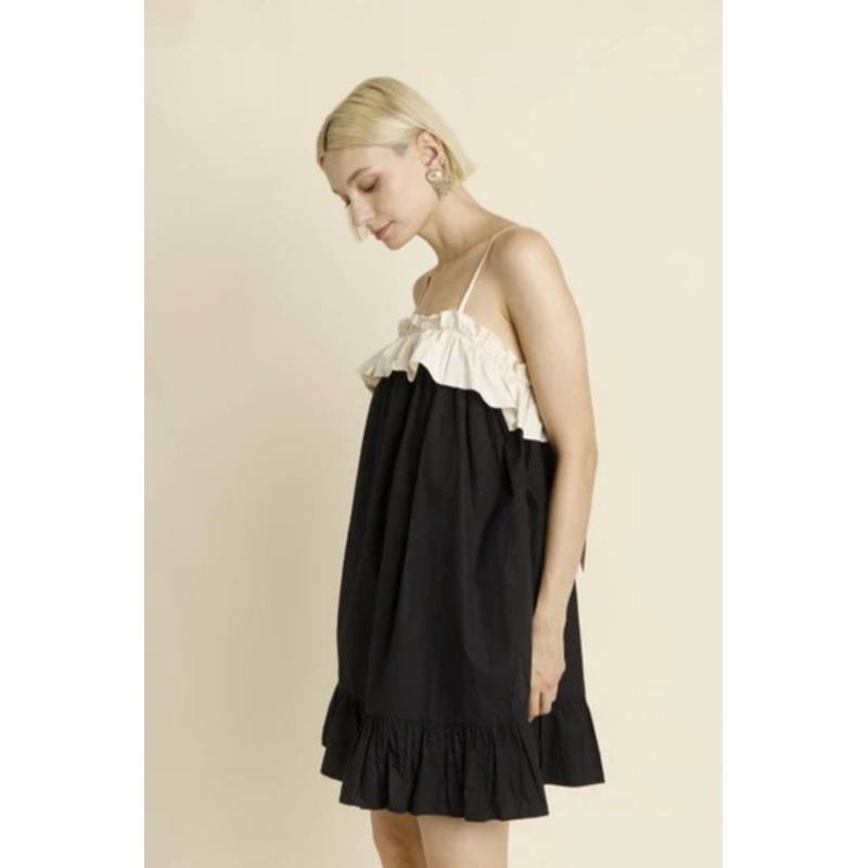 Aureum Black Ruffle Dress|Black|L|M|S|XS