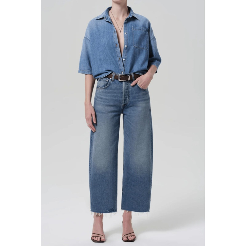 Ayla Raw-Hem Crop|Blue|24|26|27|28|29