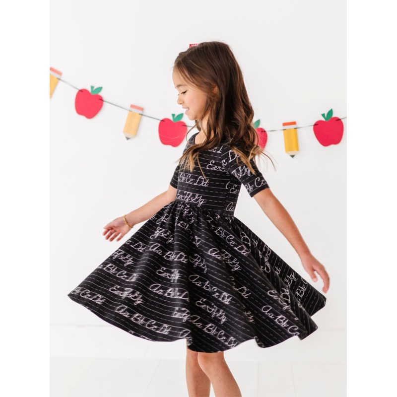 Chalkboard Twirl Dress|2T|3T|4T|5T|6T|7 years|8 years|10 years|12 years