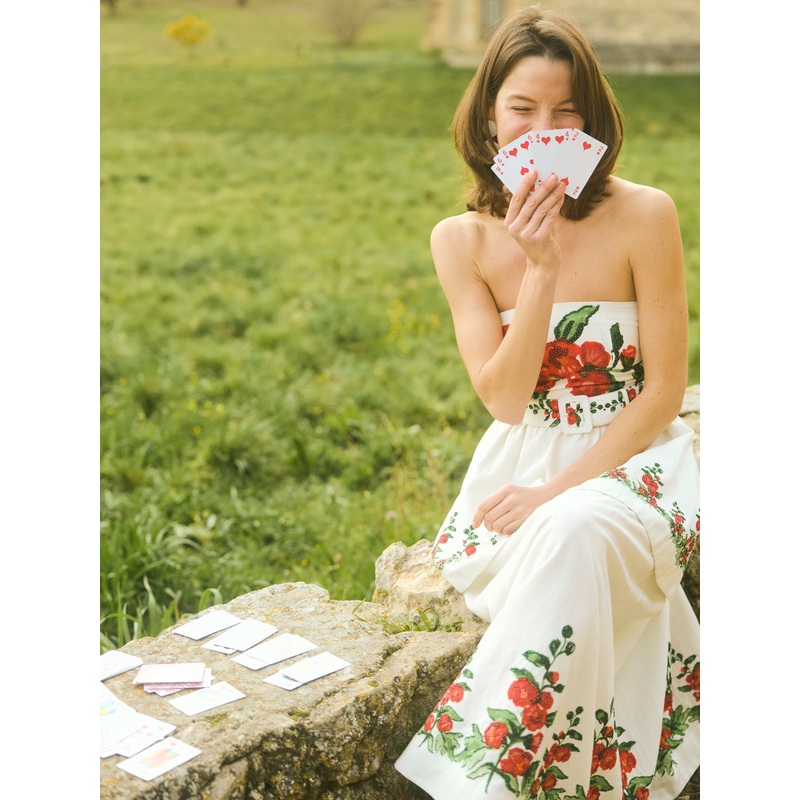 Daisy Dress x Larsen McDowell|XX-Small|X-Small|Small|Medium|Large|X-Large|XX-Large|White Larsen Watercolor