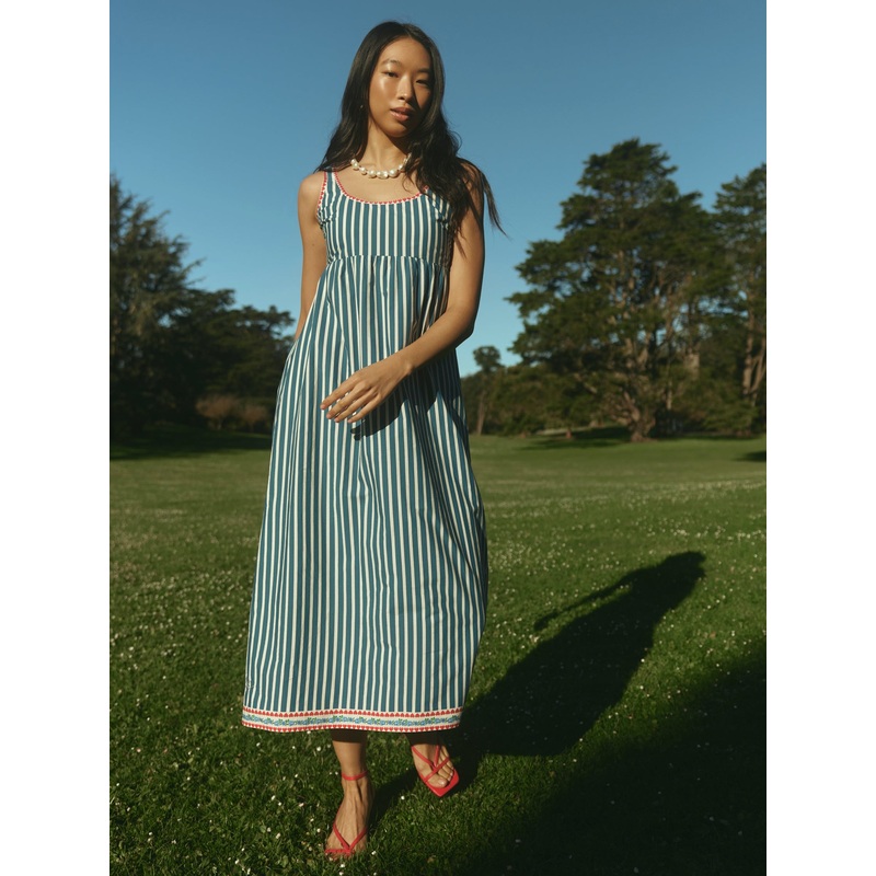 Emily Dress|XX-Small|X-Small|Small|Medium|Large|X-Large|XX-Large|Navy Stripe