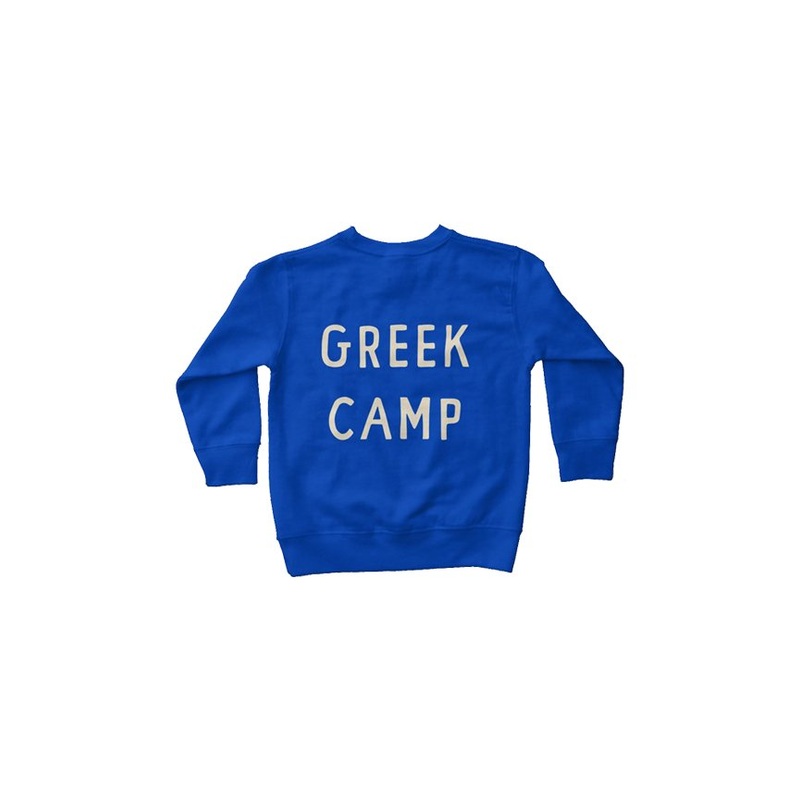 GREEK CAMP SWEATSHIRT|2T|3T|4T|5/6|7|ROYAL BLUE