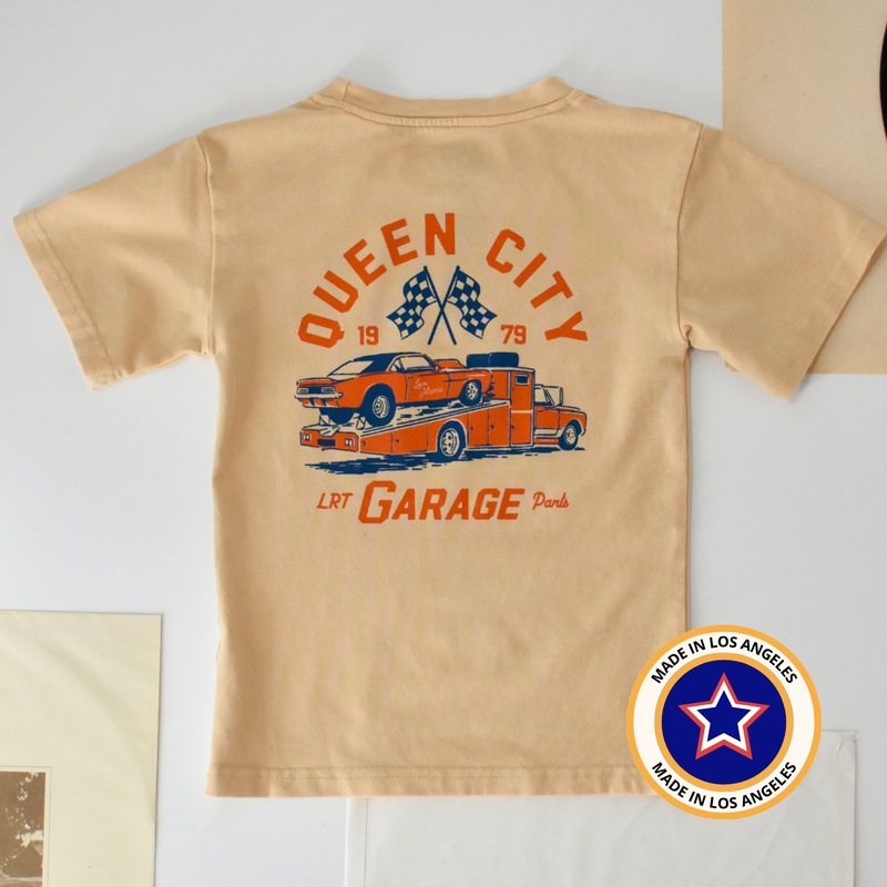 QUEEN CITY GARAGE TEE – VINTAGE CREAM