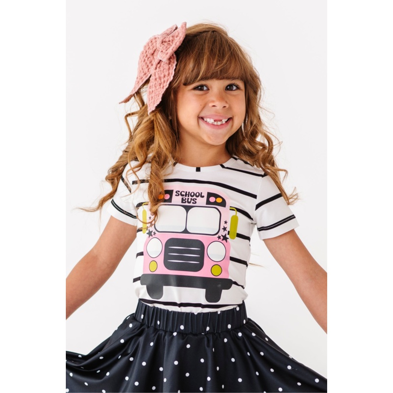 School Bus Stripe Tee|2T|3T|4T|5T|6T|7 years|8 years|10 years|12 years