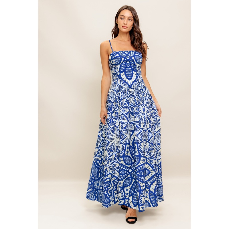 SEA ORNAMENT WOVEN ANKLE DRESS