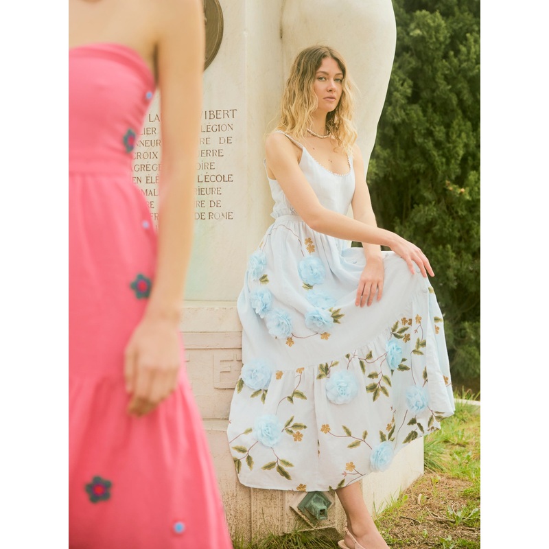 Valeria Dress|XX-Small|X-Small|Small|Medium|Large|X-Large|XX-Large|Lotus Garden Blue