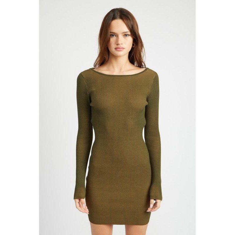 BODYCON MINI DRESS WITH OPEN BACK