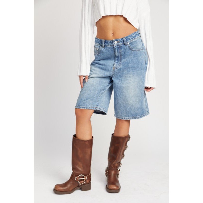 DENIM BERMUDA SHORTS|BLUE DENIM|S|M|L