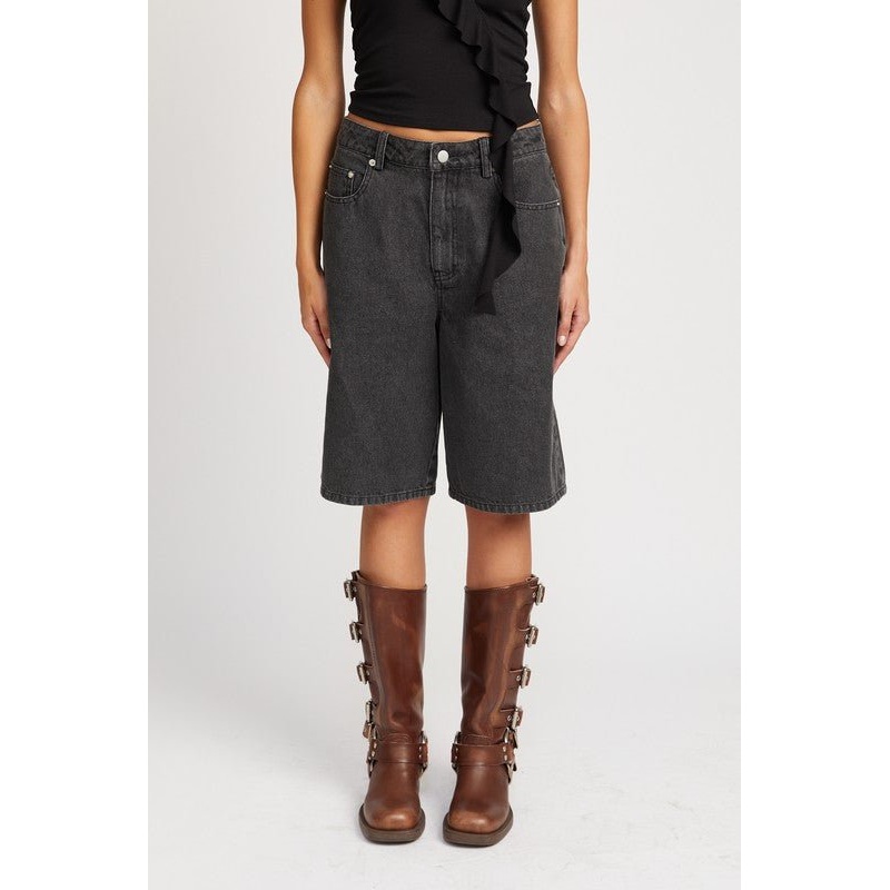 DENIM BERMUDA SHORTS WITH POCKETS