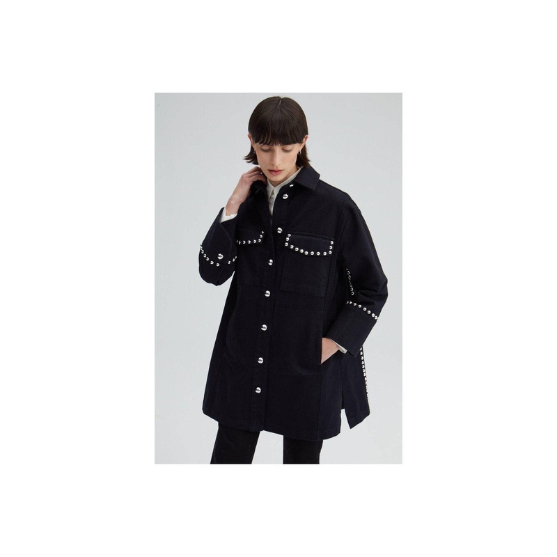 FINAL SALE DENIM JACKET WITH STUDS