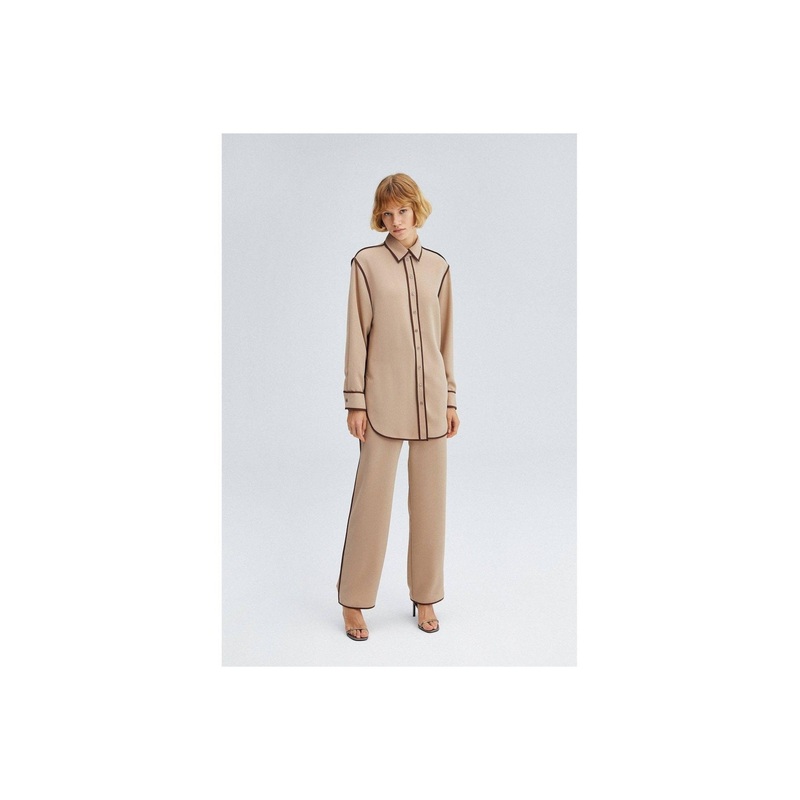 FINAL SALE PIPED SHIRT TROUSERS SET