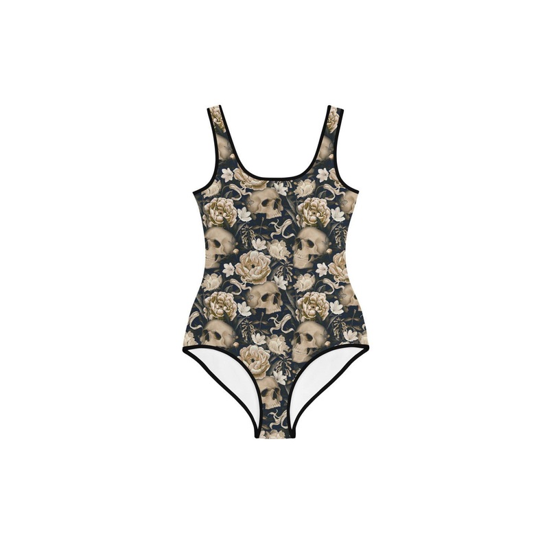 Gothic Toile Youth Swimsuit/Leotard
