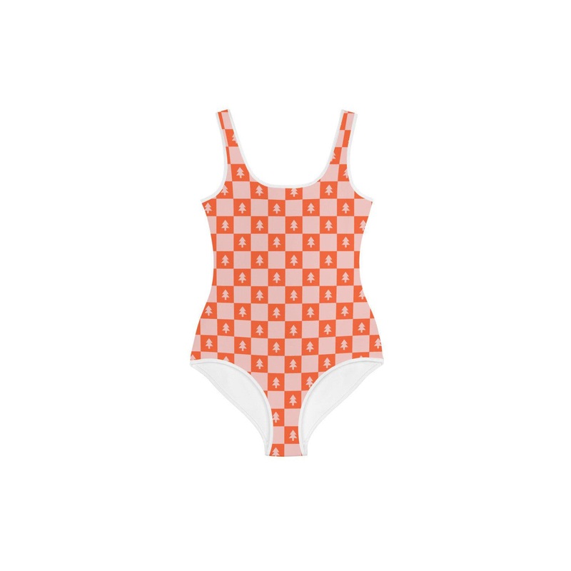 Holiday Check Youth Swimsuit/Leotard