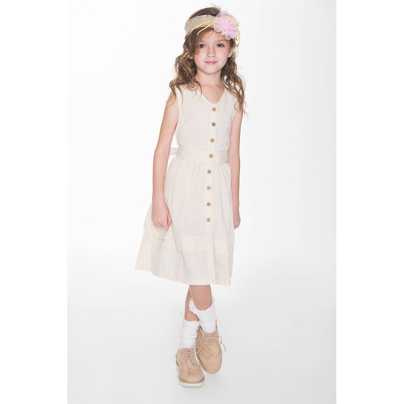 Off -White Pin-Tuck Shirt Dress