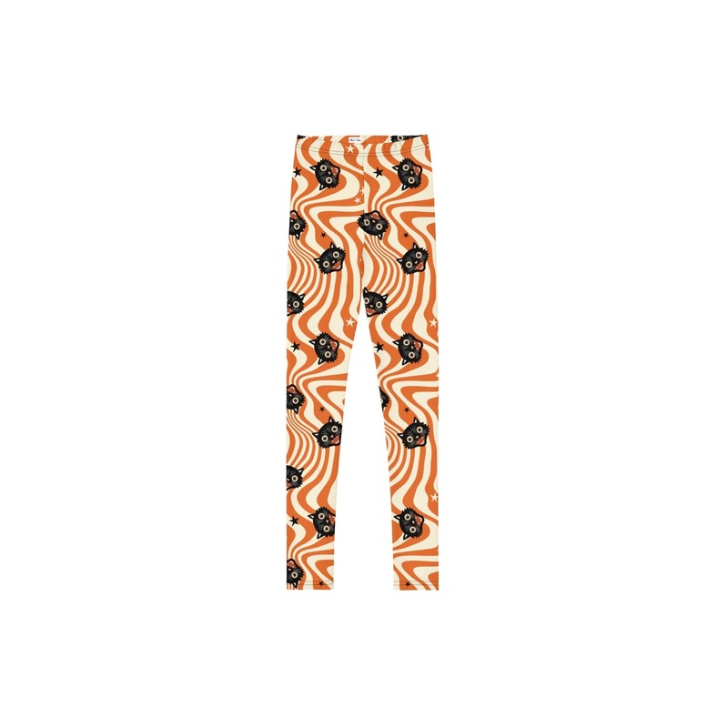 Vintage Halloween Cat Youth Leggings