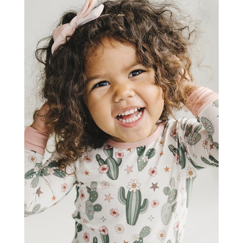 Bamboo Two Piece Set | Cactus Flowers