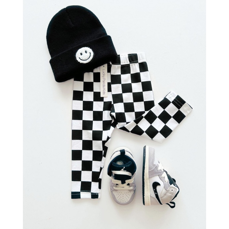 Checkered Leggings | Black|Newborn|0-3M|3-6M|6-12M|12-18M|18-24M|2T|3T|4T|5T