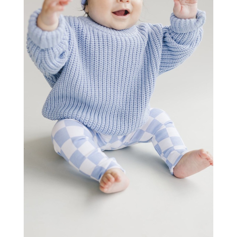 Checkered Leggings | Blue|Newborn|0-3M|3-6M|6-12M|12-18M|18-24M|2T|3T|4T|5T