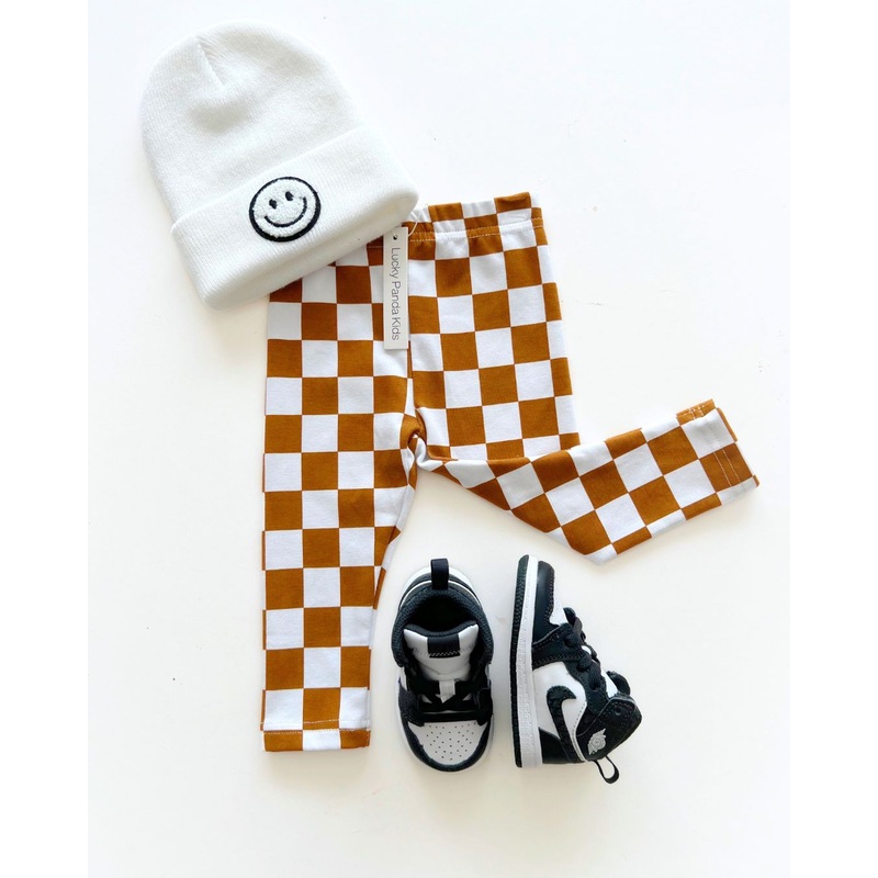 Checkered Leggings | Copper|Newborn|0-3M|3-6M|6-12M|12-18M|18-24M|2T|3T|4T|5T