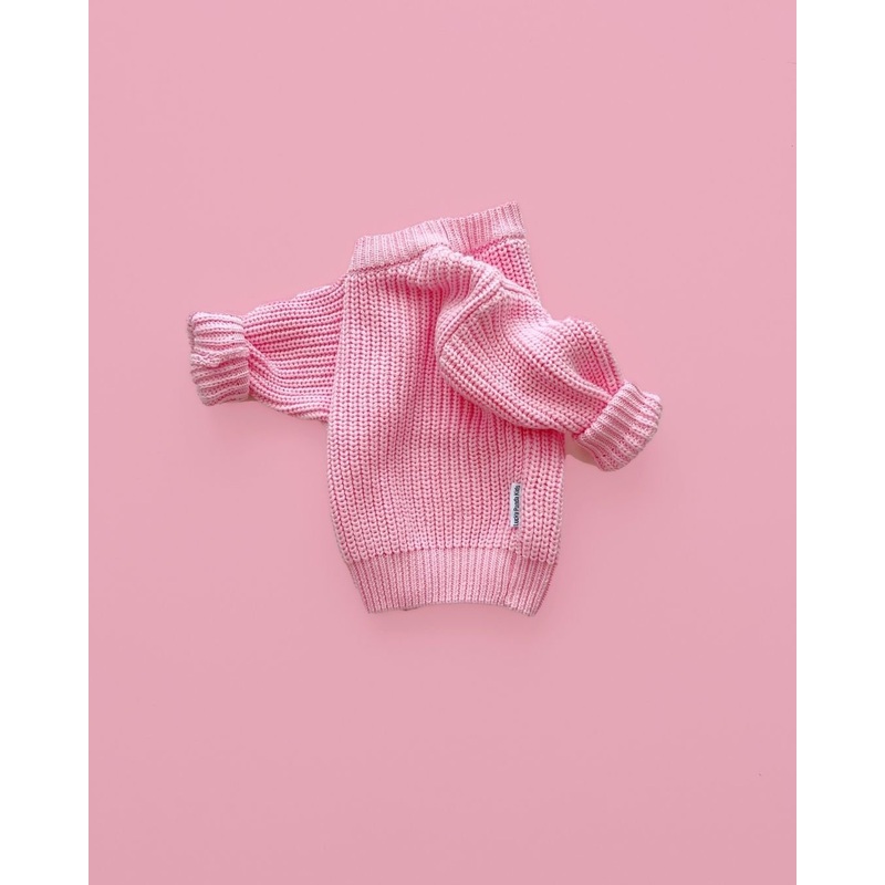 Chunky Knit Sweater | Pink|0-6M|6-12M|12-24M|2-3T|3-4T|4-5T