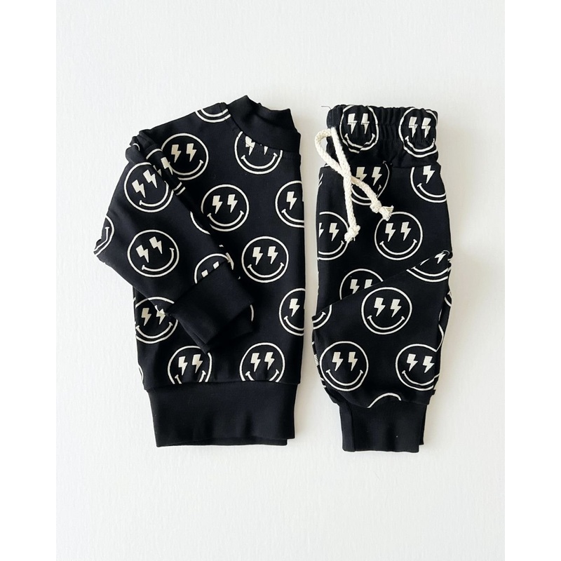 Jogger Set | Electric Smiley|0-3M|3-6M|6-12M|12-18M|18-24M|2T|3T|4T|5T|6-7Y|8-9Y