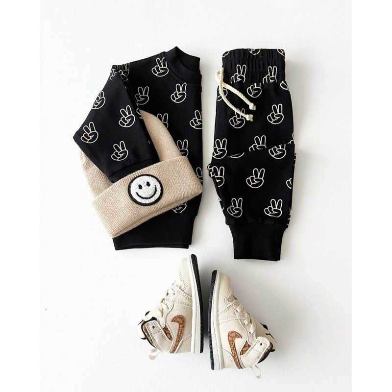 Jogger Set | Good Vibes|0-3M|3-6M|6-12M|12-18M|18-24M|2T|3T|4T|5T|6-7Y|8-9Y