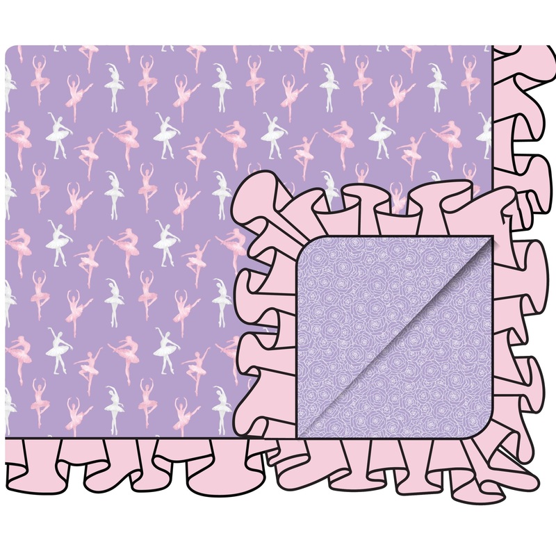 Lillian Ballerinas Bamboo Ruffle Toddler Blanket