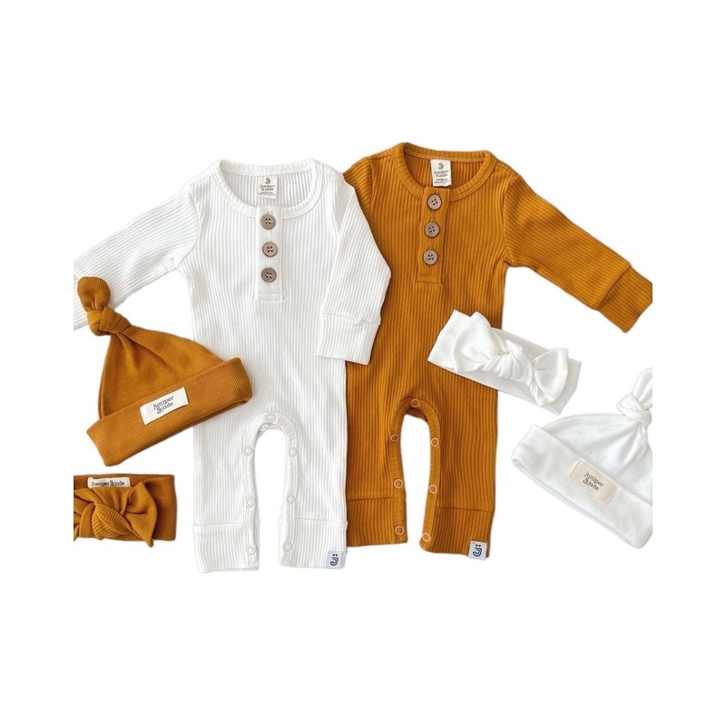 Organic Jumpsuit | Cinnamon|Newborn|0-3M|3-6M|6-12M