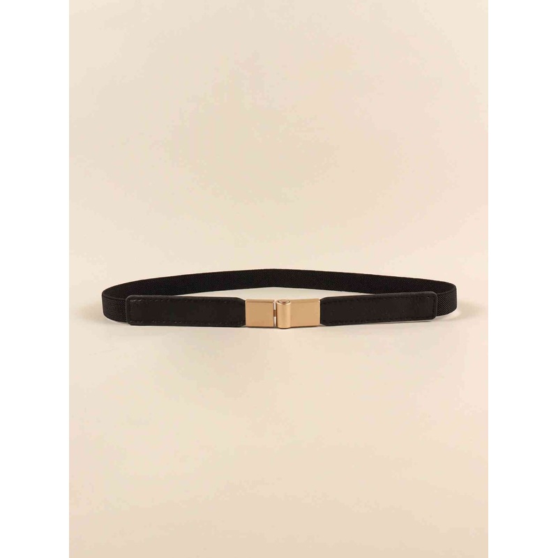 PU Elastic Skinny Belt|Black|Red|White|Caramel|One Size
