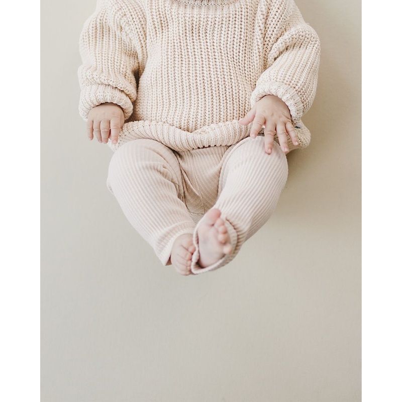 Ribbed Leggings | Vanilla|Newborn|0-3M|3-6M|6-12M|12-18M|18-24M|2T