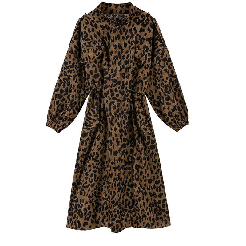 Rosetta Leopard Trench Style Coat