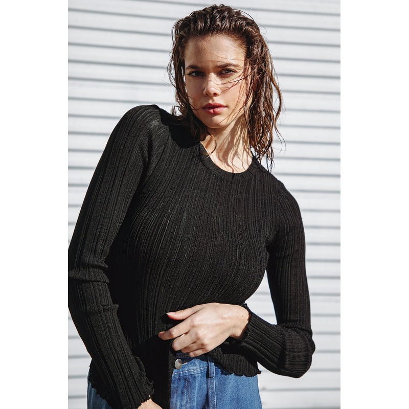 ALL BETS ARE OFF SWEATER TOP|BLACK|S|M|L