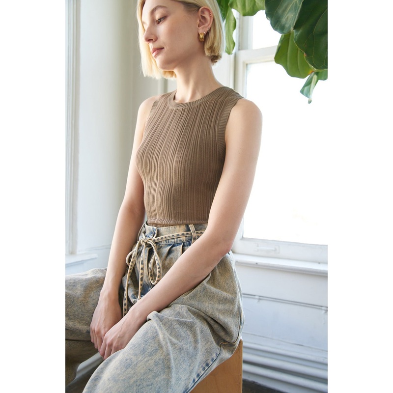 BE RIGHT BACK SWEATER TOP|TAUPE|S|M|L