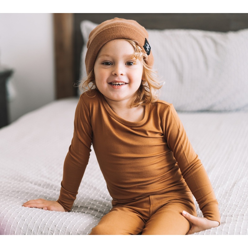 LONG SLEEVE 2 PIECE SETS- Caramel Bamboo