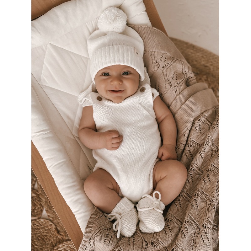 Luna + Luca Novelty Knit Romper – White