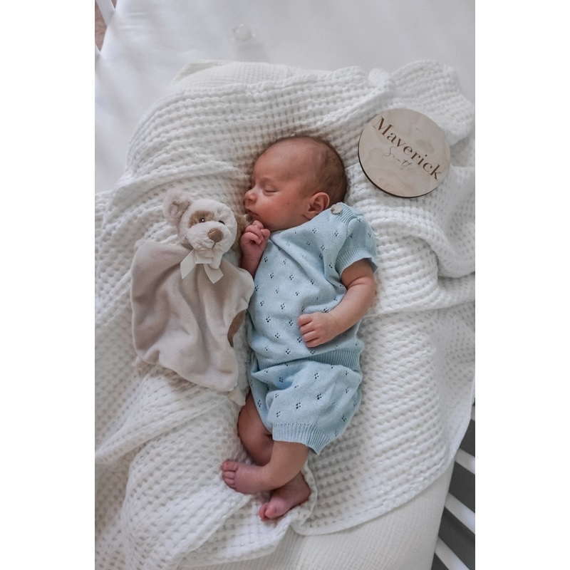 Luna + Luca Pointelle Set – Sky Blue