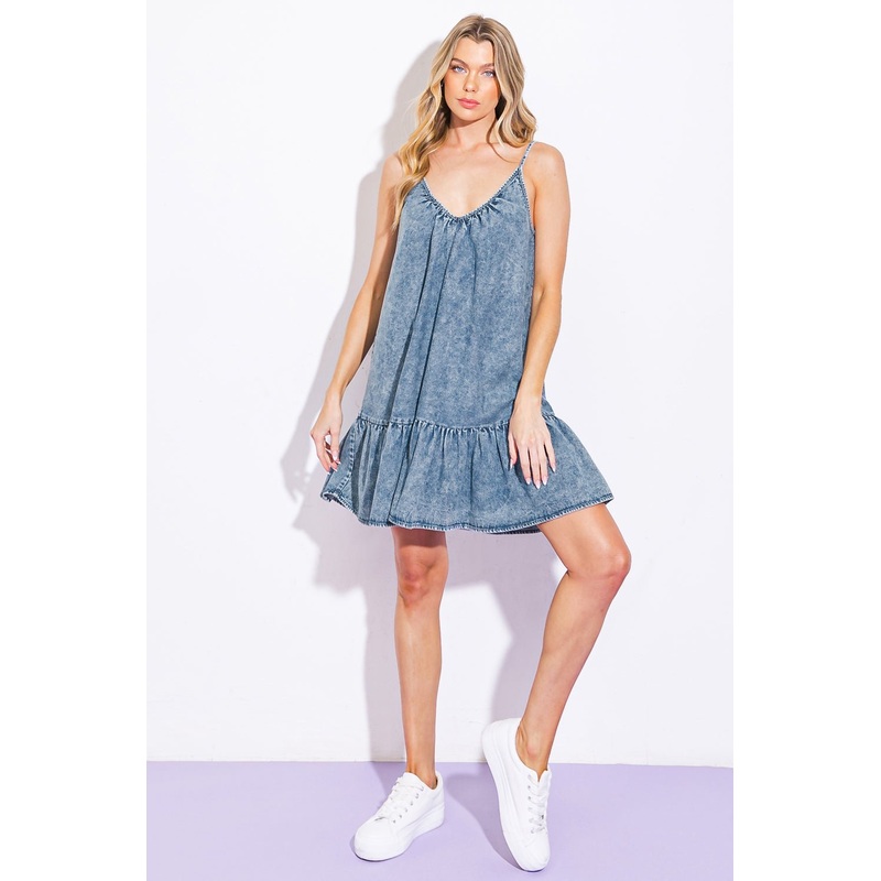 NASHVILLE GIRL WOVEN MINI DRESS